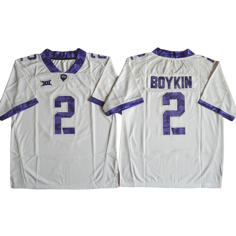 TCU Horned Frogs #2 Trevone Boykin White Big 12 Champions College Football Jersey