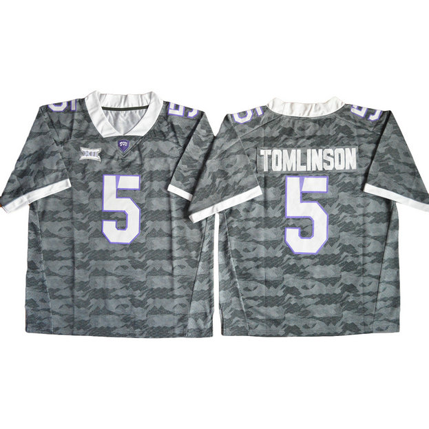TCU Horned Frogs #5 LaDainian Tomlinson Gray Big 12 Champions College Football Jersey TCU Horned Frogs #5 LaDainian Tomlinson Gray Big 12 Champions College Football Jersey