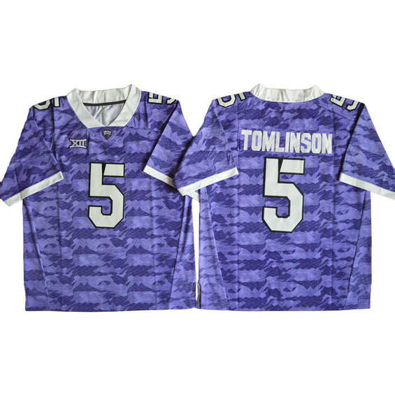 TCU Horned Frogs #5 LaDainian Tomlinson Purple Big 12 Champions College Football Jersey TCU Horned Frogs #5 LaDainian Tomlinson Purple Big 12 Champions College Football Jersey