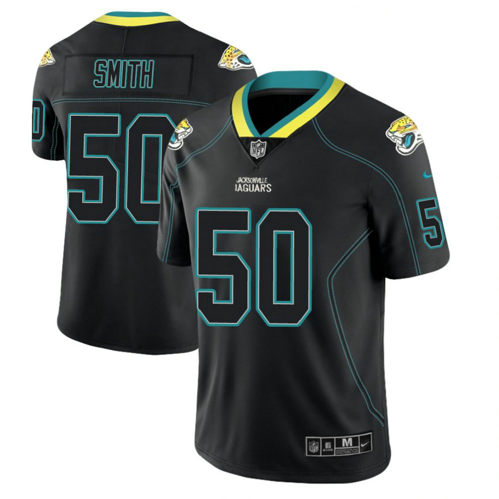 Jacksonville Jaguars #50 Telvin Smith 2018 Lights Out Color Rush Limited Black Jersey