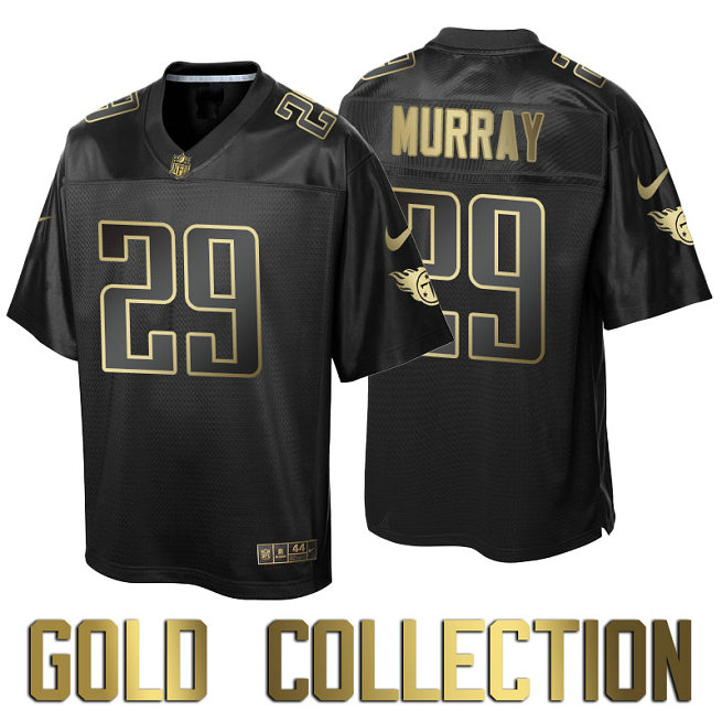 Tennessee Titans #29 Demarco Murray Gold Collection Black Jersey Tennessee Titans #29 Demarco Murray Gold Collection Black Jersey