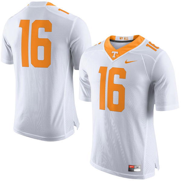 Tennessee Volunteers #16 Peyton Manning White Limited College Football Jersey