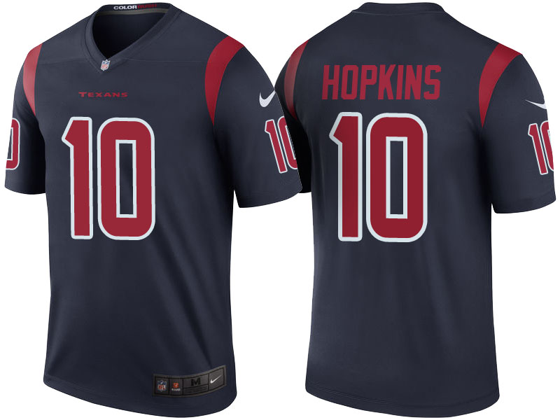 Houston Texans #10 DeAndre Hopkins Navy Color Rush Legend Jersey Houston Texans #10 DeAndre Hopkins Navy Color Rush Legend Jersey