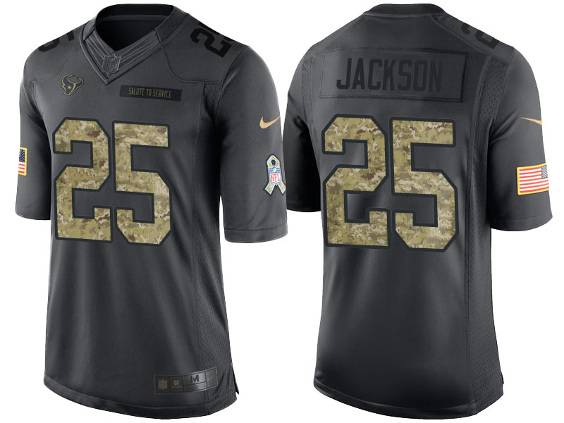 Houston Texans #25 Kareem Jackson Camo Anthracite 2016 Salute to Service Limited Jersey Houston Texans #25 Kareem Jackson Camo Anthracite 2016 Salute to Service Limited Jersey