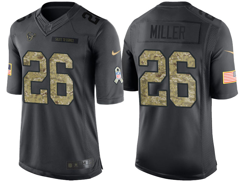Houston Texans #26 Lamar Miller Camo Anthracite 2016 Salute to Service Limited Jersey Houston Texans #26 Lamar Miller Camo Anthracite 2016 Salute to Service Limited Jersey