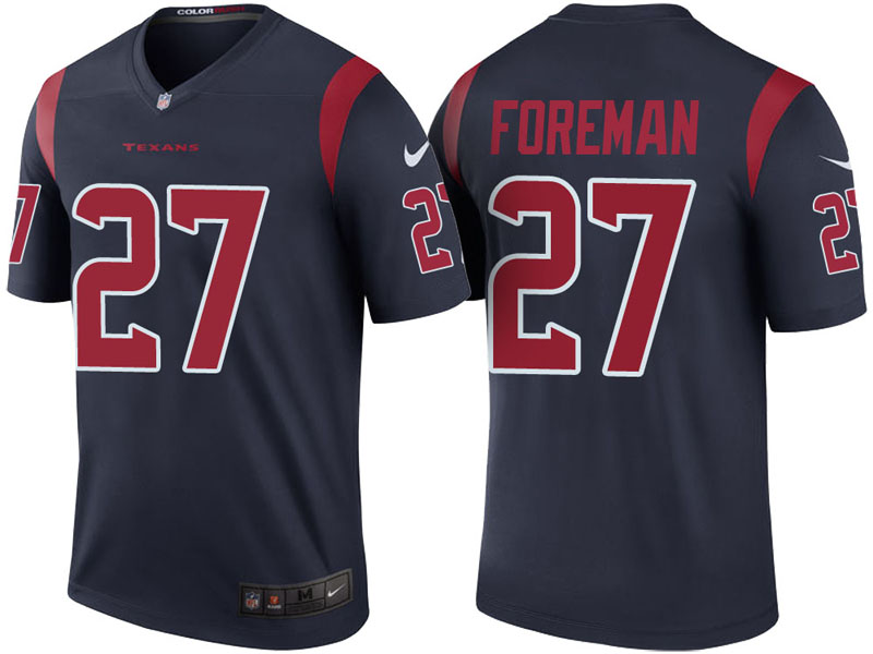 Houston Texans #27 D'Onta Foreman Navy Color Rush Legend Jersey Houston Texans #27 D'Onta Foreman Navy Color Rush Legend Jersey