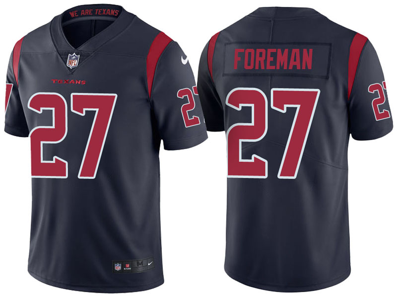 Houston Texans #27 D'Onta Foreman Navy Color Rush Limited Jersey Houston Texans #27 D'Onta Foreman Navy Color Rush Limited Jersey