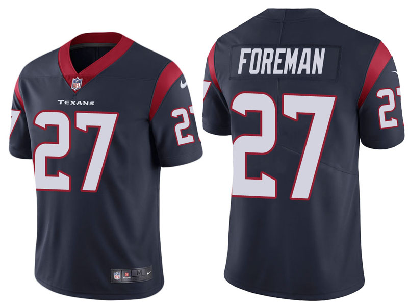 Houston Texans #27 D'Onta Foreman Navy Vapor Untouchable Limited Jersey Houston Texans #27 D'Onta Foreman Navy Vapor Untouchable Limited Jersey