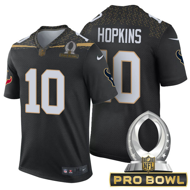 Houston Texans #10 DeAndre Hopkins Black 2016 Pro Bowl Game Jersey Houston Texans #10 DeAndre Hopkins Black 2016 Pro Bowl Game Jersey