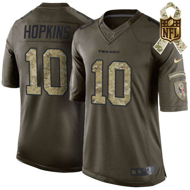Houston Texans #10 DeAndre Hopkins Green Salute To Service Limited Jersey