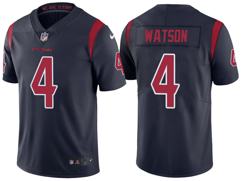 Houston Texans #4 Deshaun Watson Navy Color Rush Limited Jersey