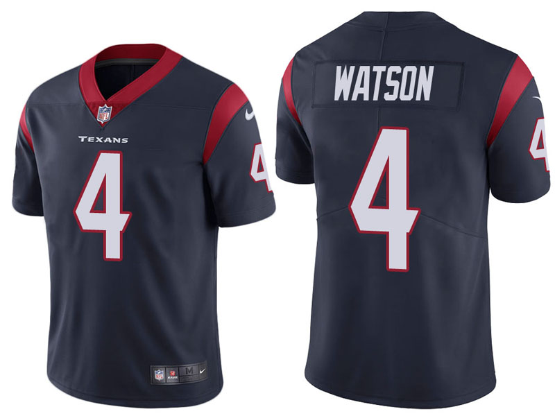 Houston Texans #4 Deshaun Watson Navy Vapor Untouchable Limited Jersey