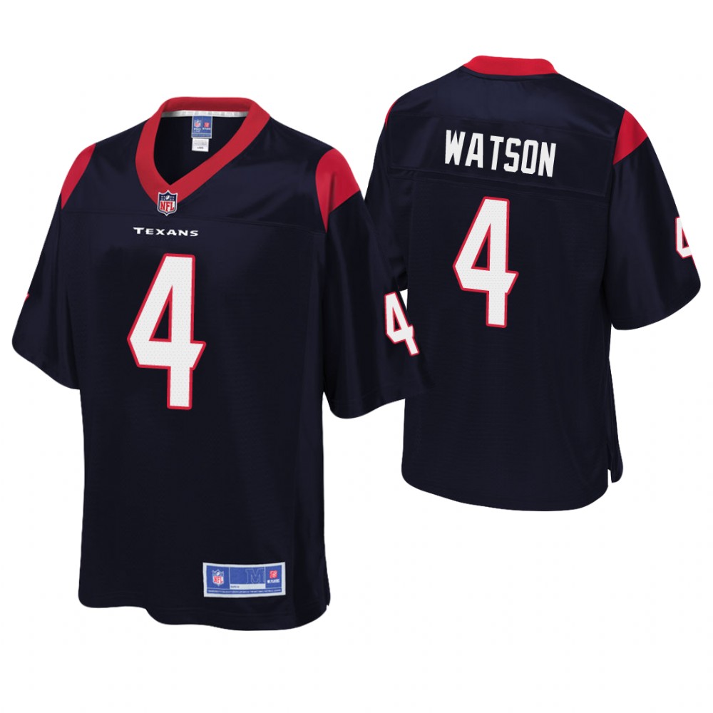 Youth Houston Texans #4 Deshaun Watson Navy Player Pro Line Jersey