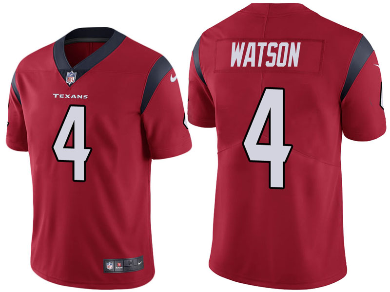 Houston Texans #4 Deshaun Watson Red Vapor Untouchable Limited Jersey