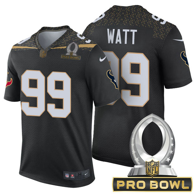 Houston Texans #99 J.J. Watt Black 2016 Pro Bowl Game Jersey
