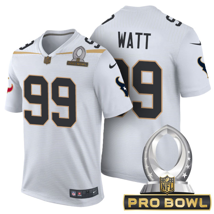 Houston Texans #99 J.J. Watt White 2016 Pro Bowl Game Jersey