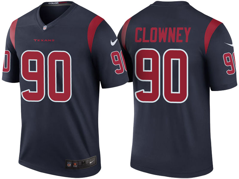 Houston Texans #90 Jadeveon Clowney Navy Color Rush Legend Jersey