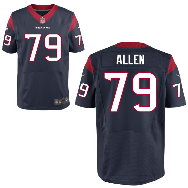 Houston Texans #79 Jeff Allen Navy Elite Jersey