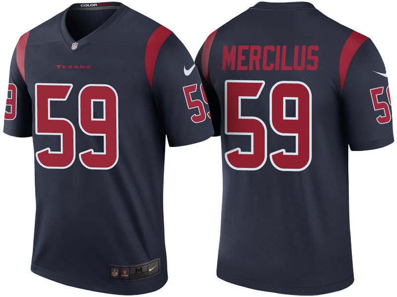 Houston Texans #59 Whitney Mercilus Navy Color Rush Legend Jersey Houston Texans #59 Whitney Mercilus Navy Color Rush Legend Jersey
