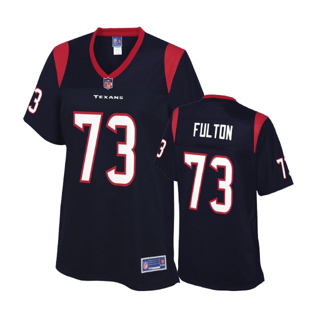 Women Houston Texans #73 Zach Fulton Navy Team Color Jersey