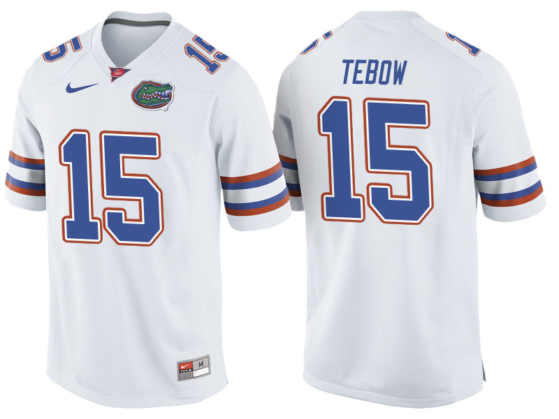 Tim Tebow #15 Florida Gators White College Football Jersey Tim Tebow #15 Florida Gators White College Football Jersey