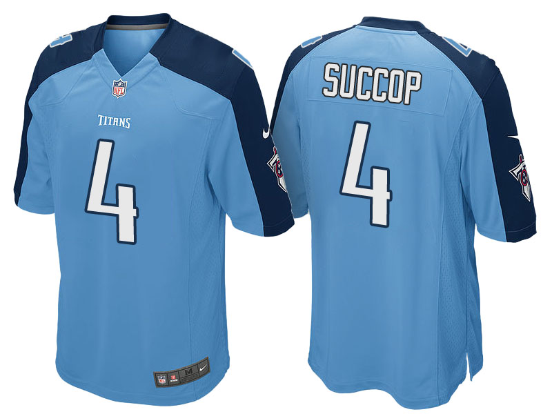 Tennessee Titans #4 Ryan Succop Light Blue Game Jersey Tennessee Titans #4 Ryan Succop Light Blue Game Jersey