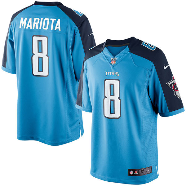 Tennessee Titans #8 Marcus Mariota Light Blue Alternate Limited Jersey Tennessee Titans #8 Marcus Mariota Light Blue Alternate Limited Jersey