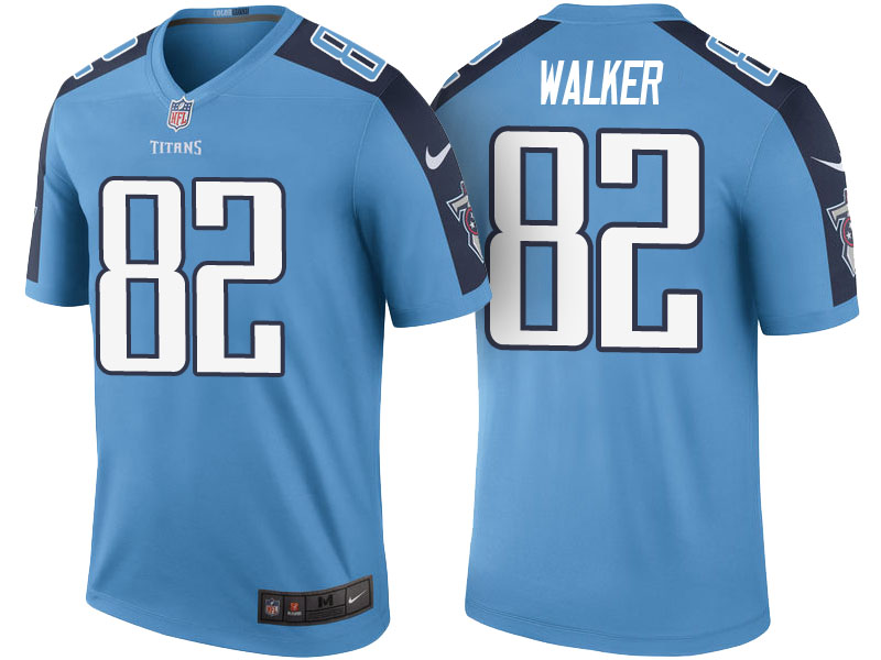 Tennessee Titans #82 Delanie Walker Light Blue Color Rush Legend Jersey Tennessee Titans #82 Delanie Walker Light Blue Color Rush Legend Jersey