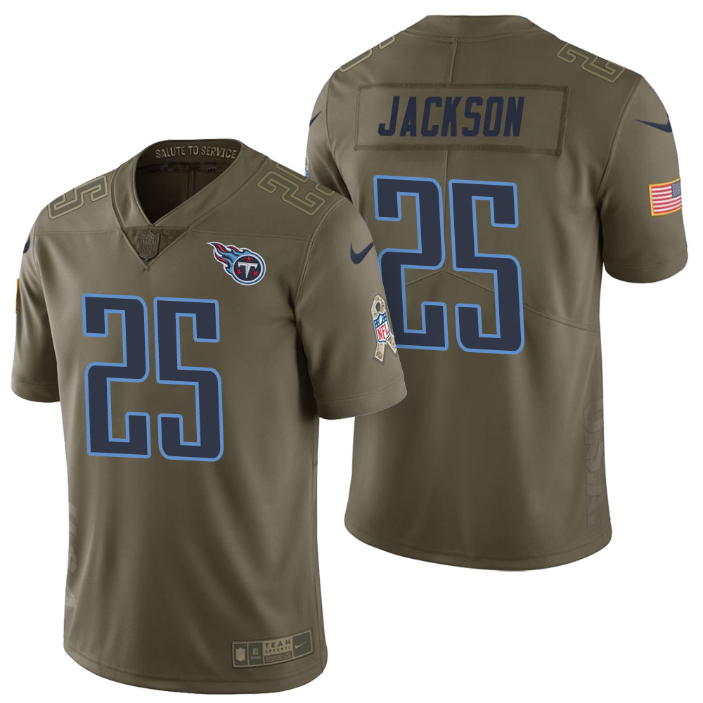 Tennessee Titans #25 Adoree' Jackson Olive 2017 Salute to Service Limited Jersey