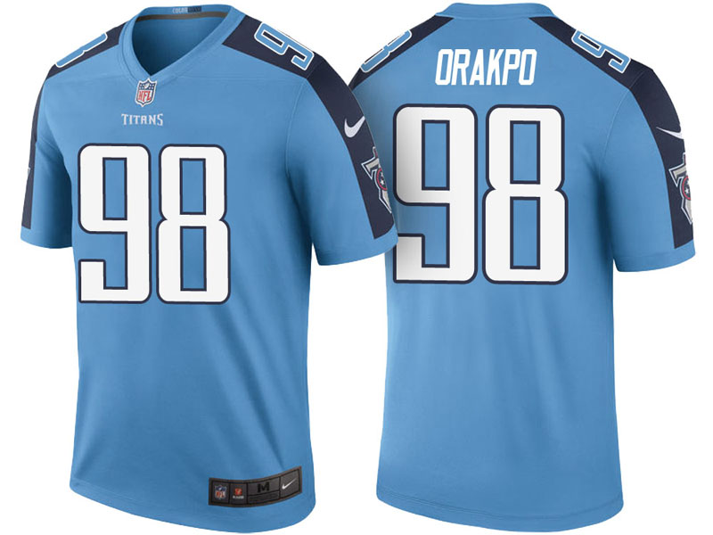 Tennessee Titans #98 Brian Orakpo Light Blue Color Rush Legend Jersey