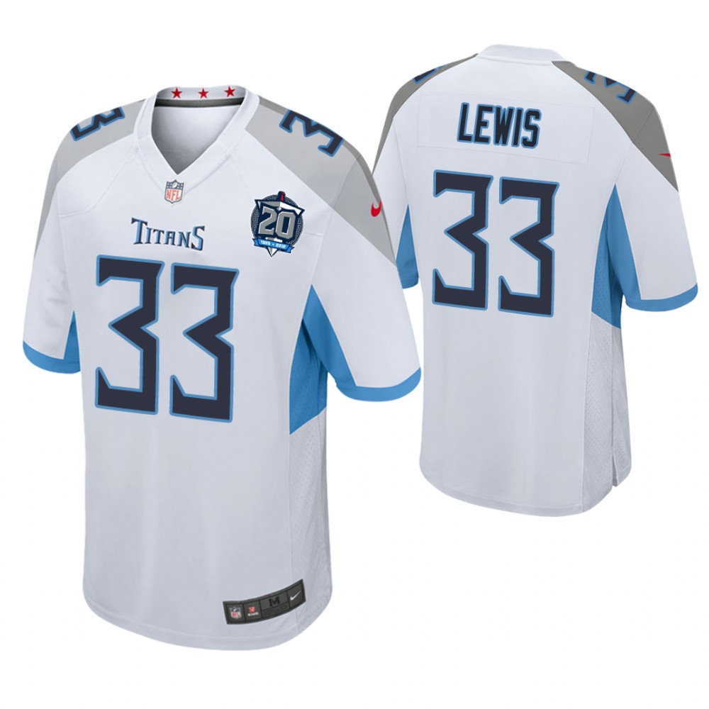 Tennessee Titans #33 Dion Lewis White 20th Anniversary Game Jersey