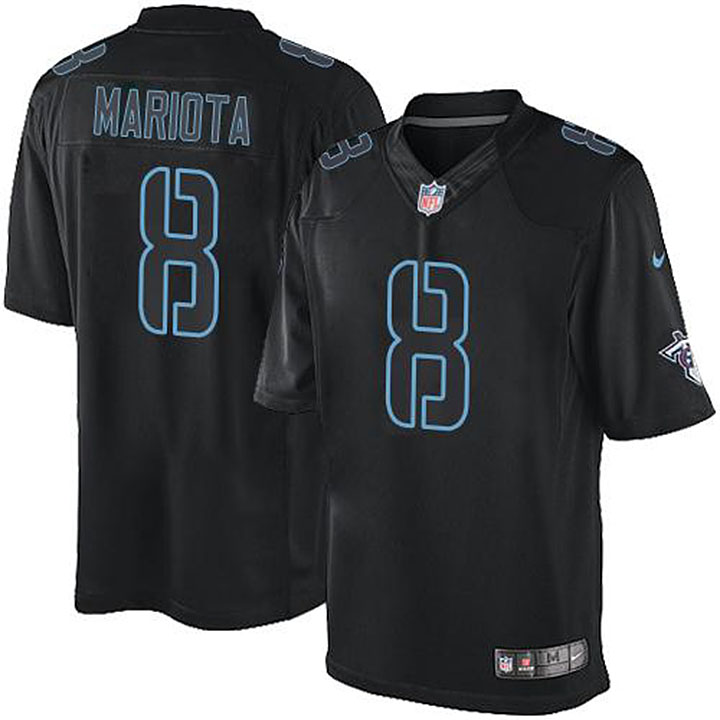 Tennessee Titans #8 Marcus Mariota Impact Limited Black Jersey Tennessee Titans #8 Marcus Mariota Impact Limited Black Jersey