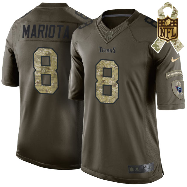 Tennessee Titans #8 Marcus Mariota Green Camo Salute To Service Limited Jersey Tennessee Titans #8 Marcus Mariota Green Camo Salute To Service Limited Jersey
