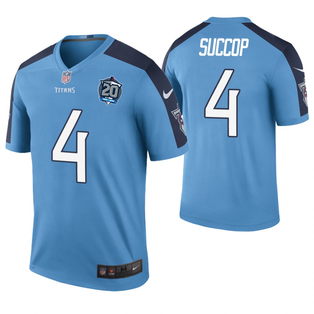 Tennessee Titans #4 Ryan Succop Light Blue 20th Anniversary Color Rush Legend Jersey Tennessee Titans #4 Ryan Succop Light Blue 20th Anniversary Color Rush Legend Jersey