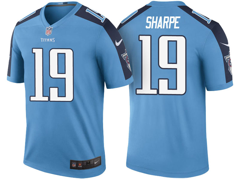 Tennessee Titans #19 Tajae Sharpe Light Blue Color Rush Legend Jersey Tennessee Titans #19 Tajae Sharpe Light Blue Color Rush Legend Jersey