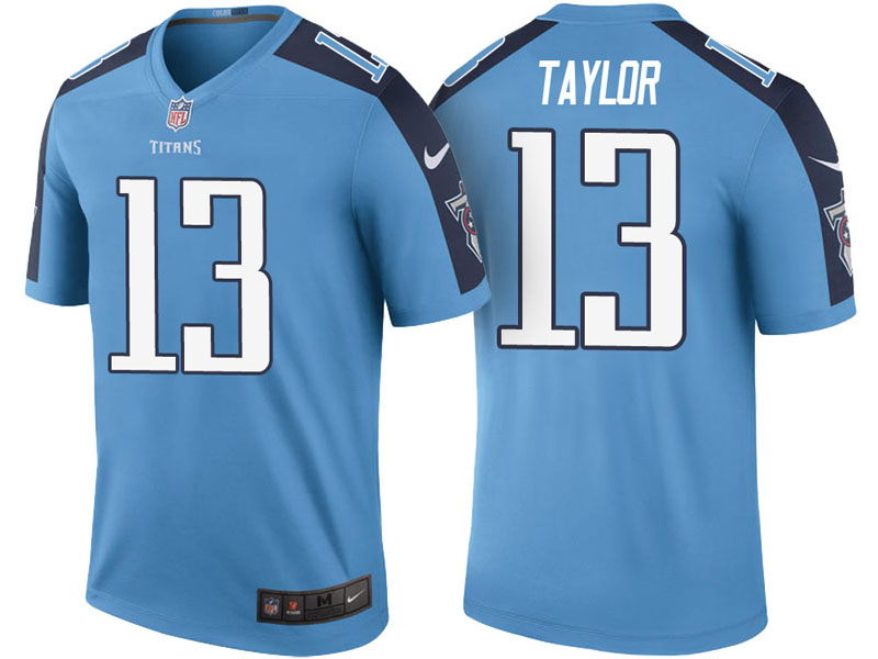 Tennessee Titans #13 Taywan Taylor Light Blue Color Rush Legend Jersey Tennessee Titans #13 Taywan Taylor Light Blue Color Rush Legend Jersey