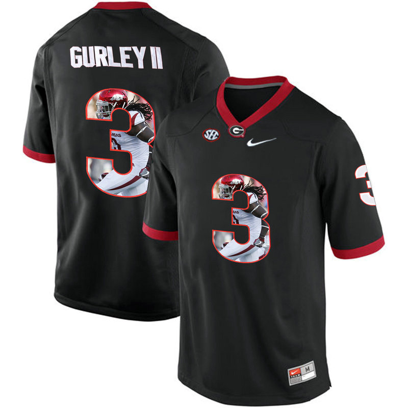 Todd Gurley II #3 Georgia Bulldogs Black College Football Jersey Todd Gurley II #3 Georgia Bulldogs Black College Football Jersey