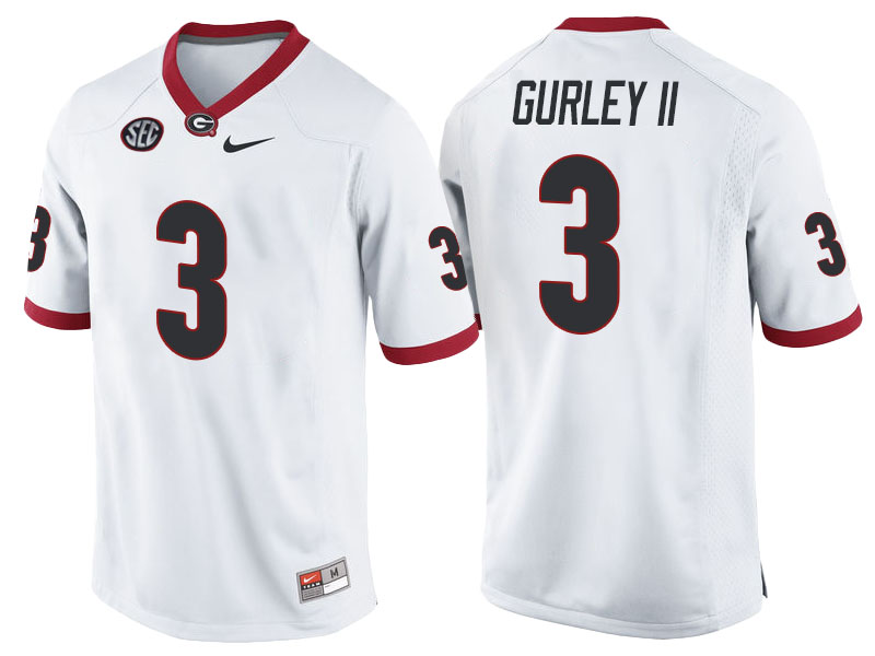 Todd Gurley II #3 Georgia Bulldogs White College Football Jersey Todd Gurley II #3 Georgia Bulldogs White College Football Jersey