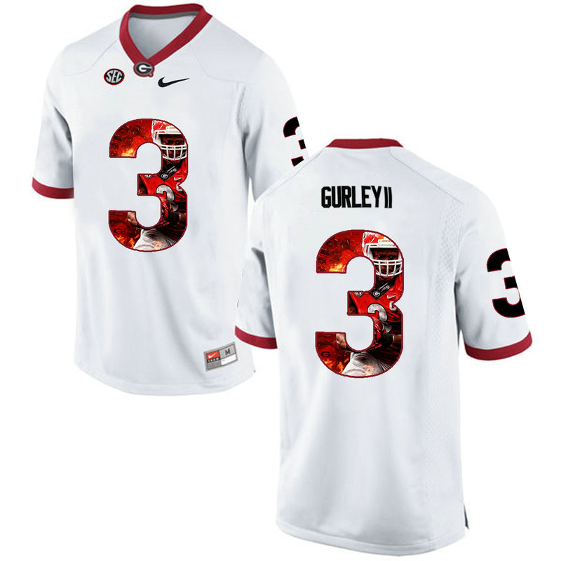 Todd Gurley II #3 Georgia Bulldogs White College Football Jersey Todd Gurley II #3 Georgia Bulldogs White College Football Jersey
