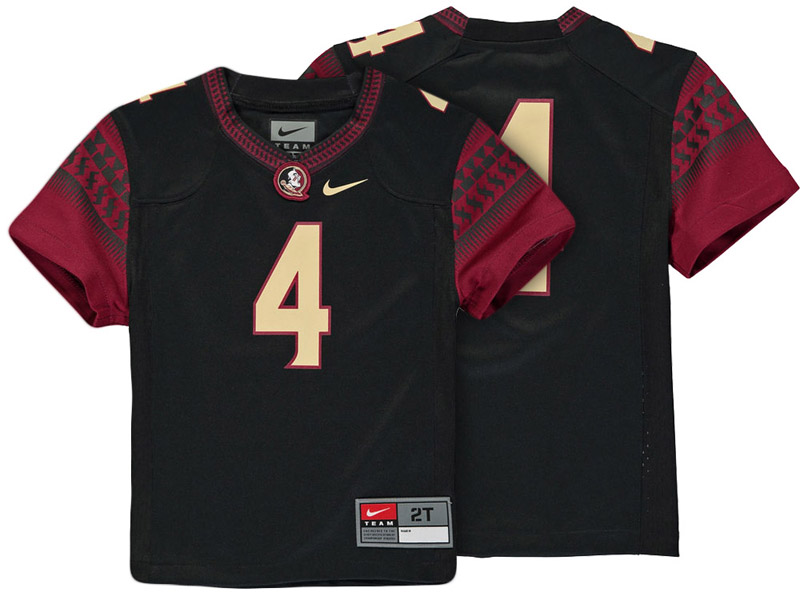 Toddler Florida State Seminoles #4 Black Replica College Football Jersey Toddler Florida State Seminoles #4 Black Replica College Football Jersey