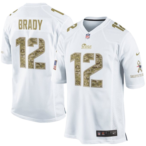 New England Patriots #12 Tom Brady White Salute To Service Jersey New England Patriots #12 Tom Brady White Salute To Service Jersey