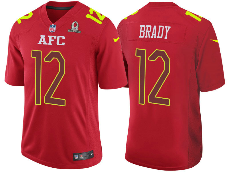 2017 Pro Bowl AFC Tom Brady Red Game Jersey 2017 Pro Bowl AFC Tom Brady Red Game Jersey