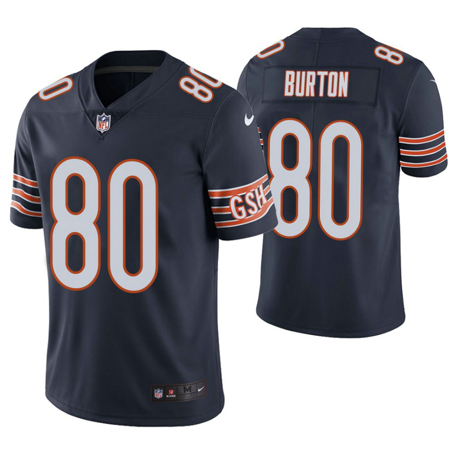 Chicago Bears #80 Trey Burton Navy Vapor Untouchable Limited Player Jersey