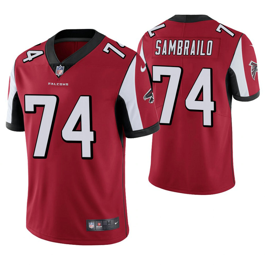 Atlanta Falcons #74 Ty Sambrailo Red Vapor Untouchable Limited Player Jersey