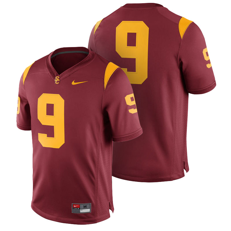 USC Trojans #9 Cardinal Game Team Color College Football Jersey USC Trojans #9 Cardinal Game Team Color College Football Jersey