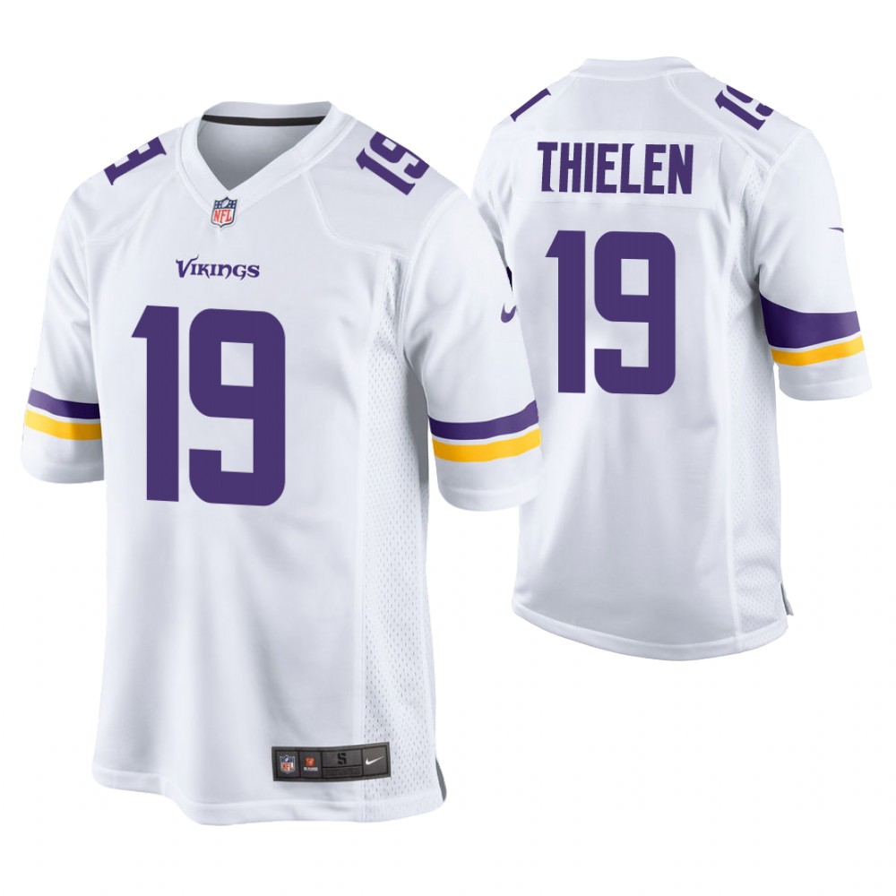 Minnesota Vikings #19 Adam Thielen White Game Jersey Minnesota Vikings #19 Adam Thielen White Game Jersey