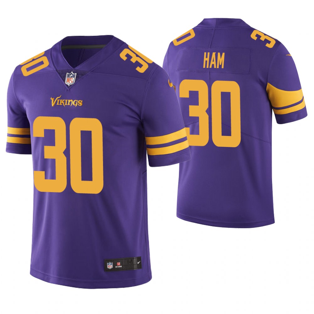 Minnesota Vikings #30 C. J. Ham Purple Vapor Untouchable Color Rush Limited Jersey