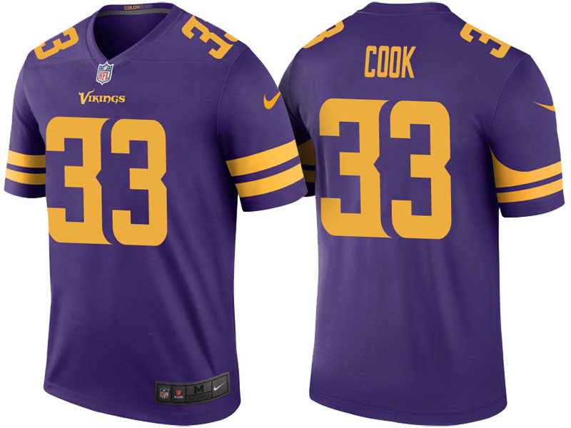 Minnesota Vikings #33 Dalvin Cook Purple Color Rush Legend Jersey