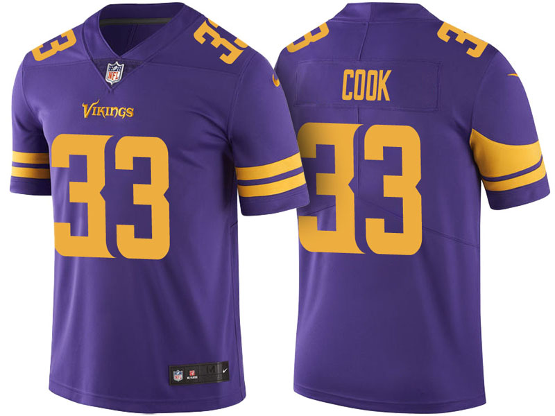 Minnesota Vikings #33 Dalvin Cook Purple Vapor Untouchable Color Rush Limited Jersey