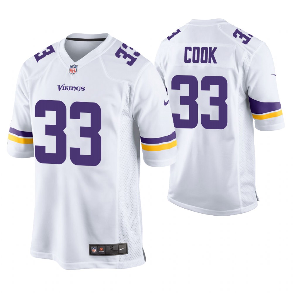 Minnesota Vikings #33 Dalvin Cook White Game Jersey